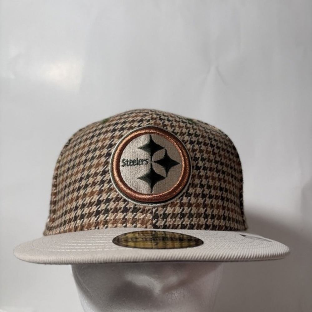 New Era 59FIFTY‎ Pittsburgh Steelers SB XLIII Houndstooth NFL Hat NEW 7 1/2